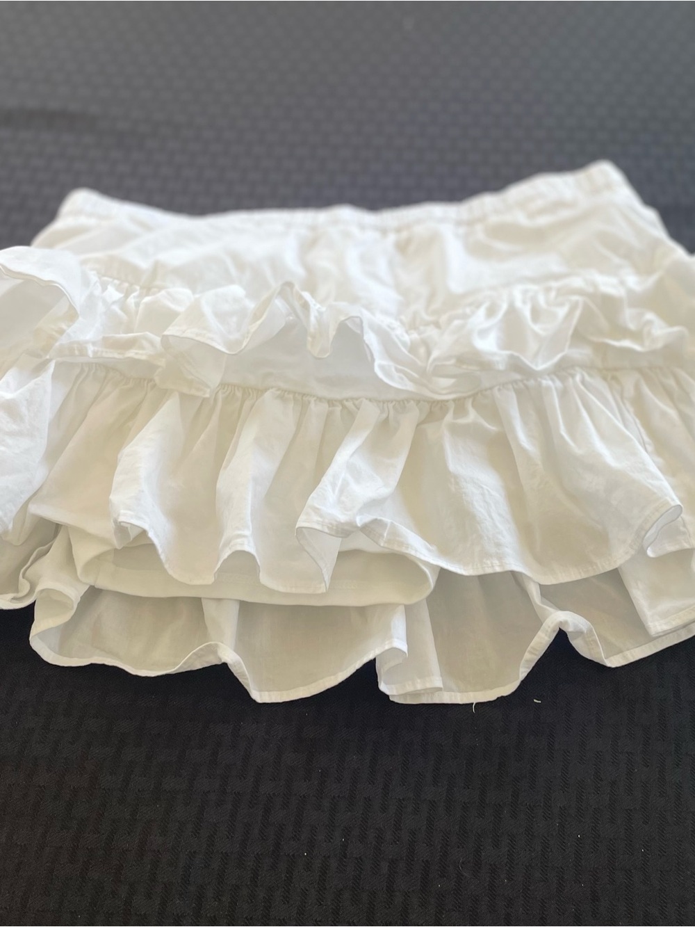 No Boundaries White Tiered Ruffle Mini Skirt